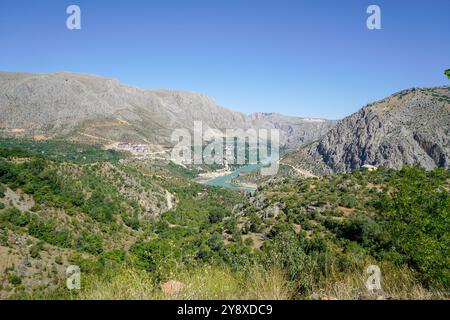 Kemaliye, Erzincan, Turkiye - July 29, 2024. General view from Kemaliye and Fırat River Stock Photo