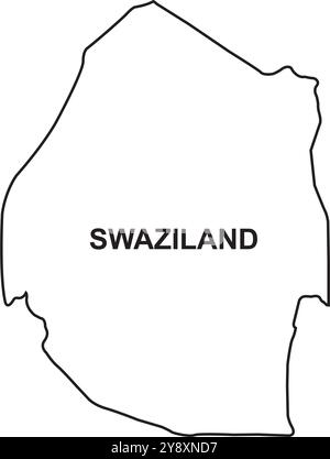 map of swaziland region vector illustration symbol design Stock Vector