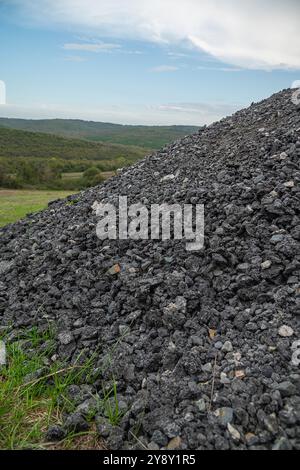 Waste from nickel smelters or nickel slag. Stock Photo