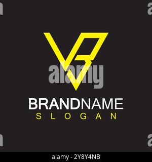 Alphabet Letters VB or BV logo design template Stock Vector