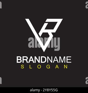 Alphabet Letters VB or BV logo design template Stock Vector