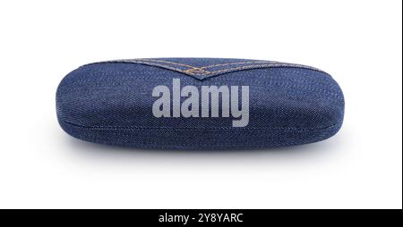 New fashion closed glasses case isolated on white. Stock Photo
