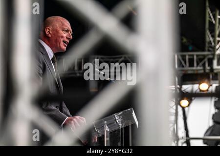 Durham, Co. Durham, England, UK. 13th July 2024. Matt Wrack - General Secretary, Fire Brigades Union. The Durham Miners Gala marks the 40th Anniversar Stock Photo