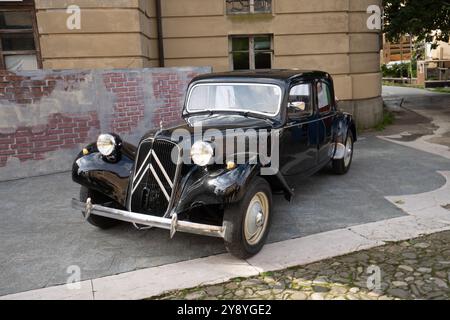 San Felice sul Panaro, Italy October 6, 2024.  Old Citroen car from the 1930s parked on the street Stock Photo