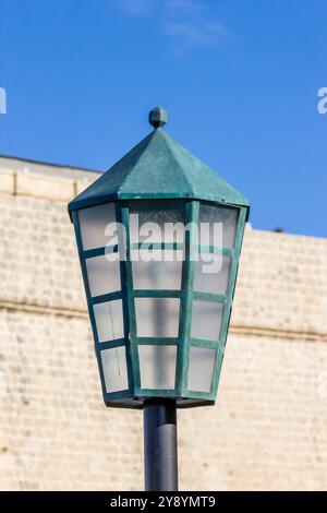 old street lamp on blue sky Stock Photo