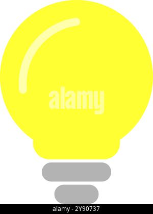 Bulb lamp icon. Yellow bulb lamp icon. Stock Vector