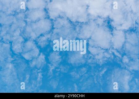 White cloud texture with blue background in hectagon pattern Stock Photo