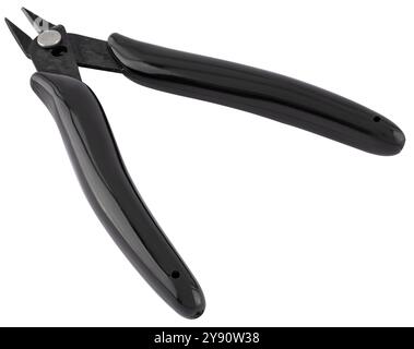 Wire cutters, tool, on a white background in insulation. Stock Photo