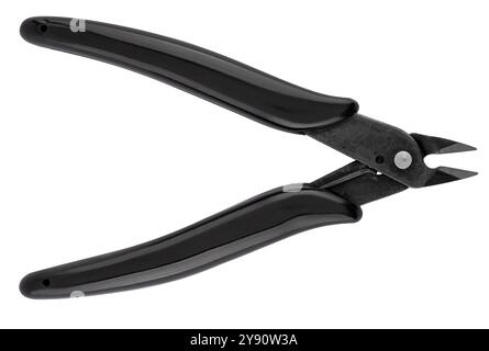 Wire cutters, tool, on a white background in insulation. Stock Photo