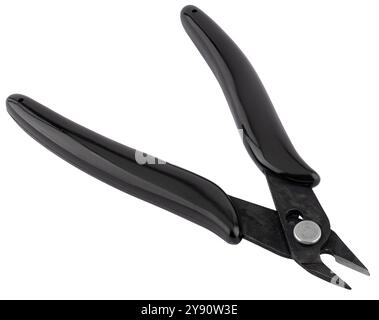 Wire cutters, tool, on a white background in insulation. Stock Photo
