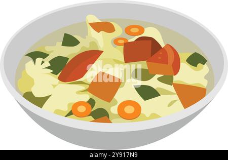 Vegetable Soup Food Stock Vector