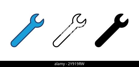 Wrench icon vector. repair icon vector. tools icon vector Stock Vector