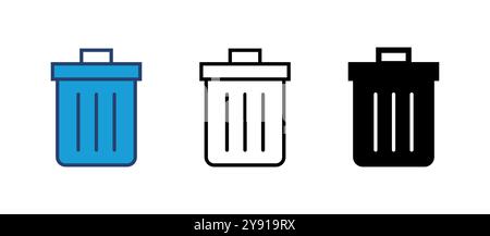 Trash icon vector. trash can icon. delete icon vector. garbage Stock Vector