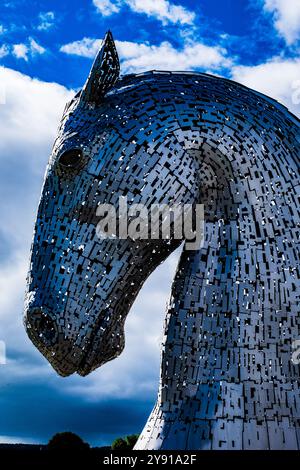 The Kelpies ( Water Horses ) Monument near Falkirk Scotland Stock Photo