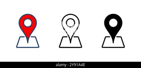 Pin icon vector. Location icon vector. destination icon. map pin Stock Vector
