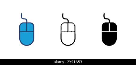 Mouse icon vector. click icon vector. pointer icon vector. Stock Vector