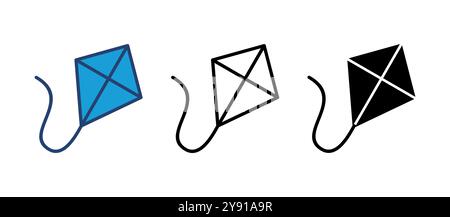 Kite icon vector. kite vector icon. Stock Vector