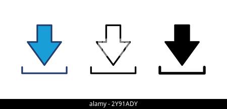 Download icon vector. Download vector icon Stock Vector