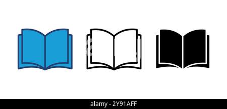 Book icon vector. open book icon vector. ebook icon Stock Vector