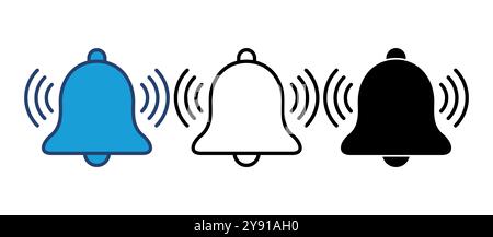 Bell Icon vector. Notification icon for your web site design Stock Vector