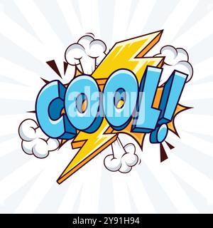Best Premium Cool 3D Text Comic Cartoon Vector Design Template Stock Vector