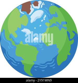 planet suffering from global warming Stock Vector