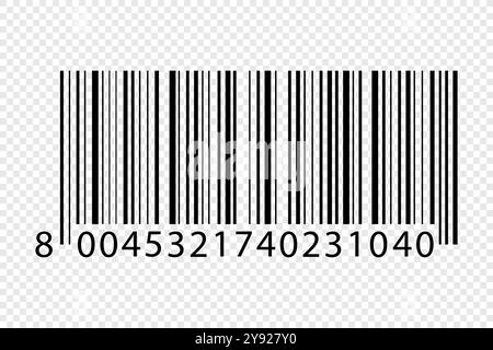 Bar code icon. Barcode icon template with numbers Stock Vector
