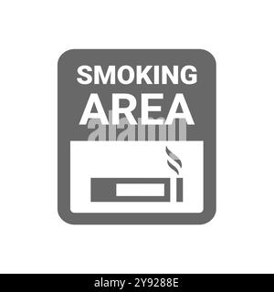 Smoking area sign. Public building smoking allowed vector icon. Stock Vector