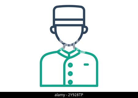 Concierge icon. line icon style. icon related to reception. hotel elements vector illustration Stock Vector