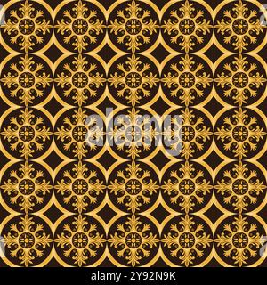 ceramic tiles in turkish style vector. Seamless colorful patchwork from Azulejo tiles. talavera pattern Stock Vector