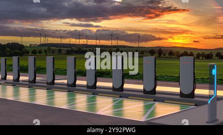 Tesla Charging Station Stock Photo