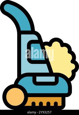 Cleaning machine simplifying household chores, offering efficient and effortless cleaning experience Stock Vector