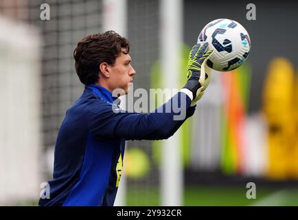 Scotland goalkeeper Jon McCracken during a training session at Lesser ...