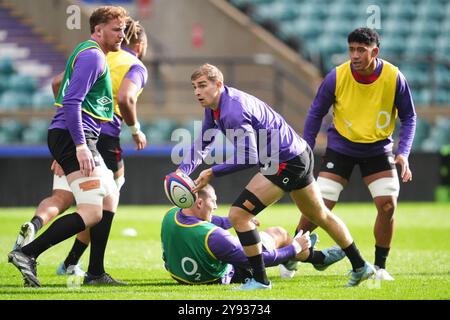 England's Jack van Poortvliet during a training session at the Allianz Stadium in Twickenham, London. Picture date: Tuesday October 8, 2024. Stock Photo