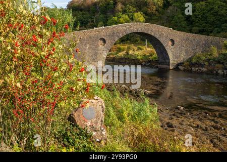 Clachan Bridge also known as the Bridge over the Atlantic, Seil, Oban, Argyll and Bute, Scotland, UK Stock Photo