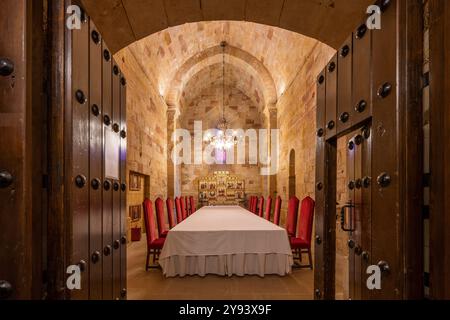 Castle of the Bishops of Siguenza (the Parador of Siguenza), Siguenza, Guadalajara, Castile la Mancha, Spain, Europe Stock Photo