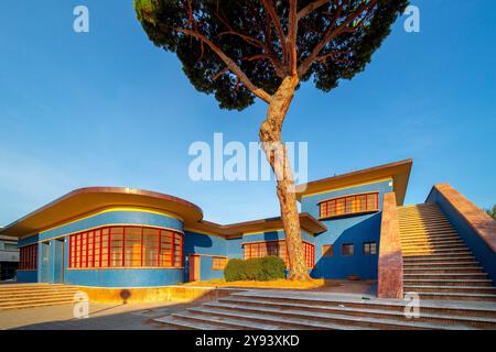 Former post offices and telegraphs building, Sabaudia, Latina, Lazio, Italy, Europe Stock Photo