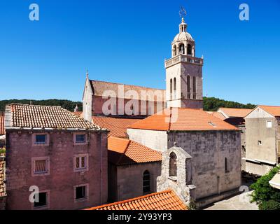 St. Marks Cathedral, Korcula Town, Croatia, Europe Stock Photo