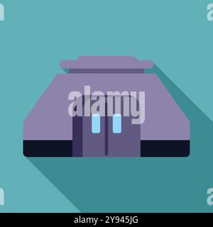 Illustration of a military building with closed gates, bringing a sense of security and safety Stock Vector