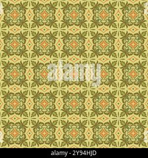 Talavera Pattern Design. Tile Vintage Pattern Vector. Ornament Batik Vector Illustration Stock Vector
