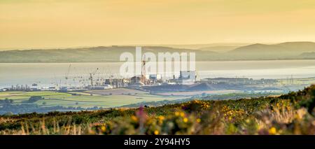 Hinkley Point C nuclear power station, Bridgwater Bay, Bridgwater, Somerset, UK Stock Photo