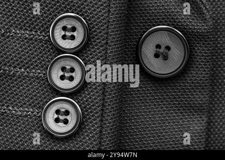 Sleeve of a men's jacket with buttons. Jacket element. Sleeve Stock Photo