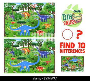 Forest find differences game for children with cute bumblebee. Woodland ...