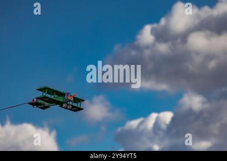 Display of aircraft models from World War II and World War I radio controlled military aircraft models Stock Photo