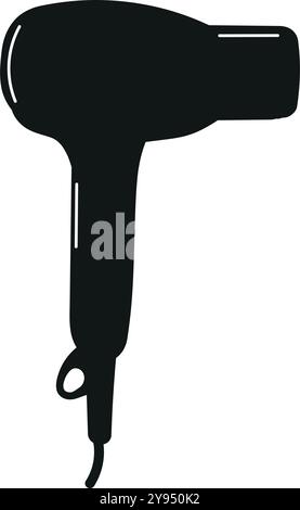 Hair dryer vector icon on a white background. Stock Vector