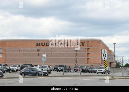 Toronto, ON, Canada – July 20, 2024: The logo and brand sign of Hudson's Bay Company. Stock Photo