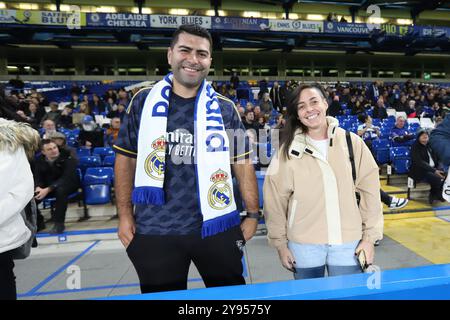 London, UK. 08th Oct, 2024. London, England, October 8th 2024: Real Madrid fans during the UEFA Womens Champions League game between Chelsea and Real Madrid at Stamford Bridge in London, England (Alexander Canillas/SPP) Credit: SPP Sport Press Photo. /Alamy Live News Stock Photo