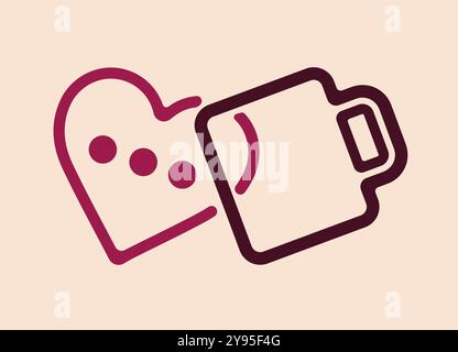 Coffee break talk message communication illustration Stock Vector