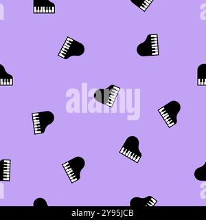 Piano seamless pattern texture background Stock Vector