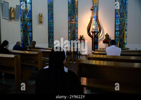 Chapel of Perpetual Adoration of the Blessed Sacrament, the Divine Mercy Sanctuary in Kraków, Poland. Stock Photo